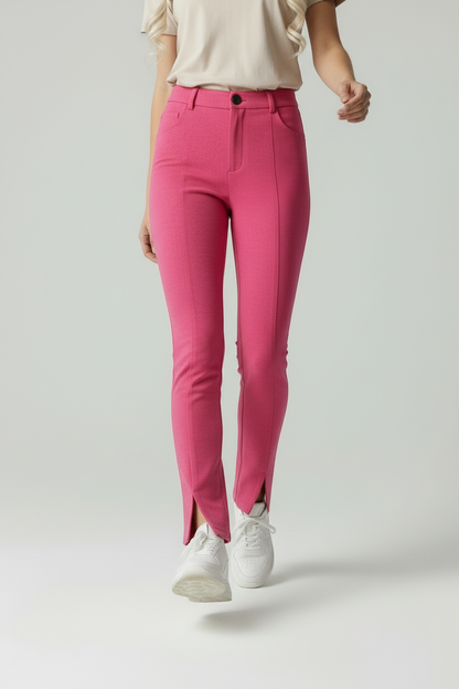 Vrouwen Broek Wijdvallend met Zijsplitten Comfortabel Design