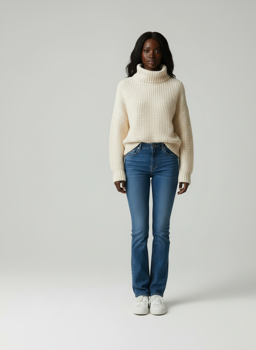 Dames Chunky Trui Gebreide Coltrui Zacht en Warm - StudioMarella