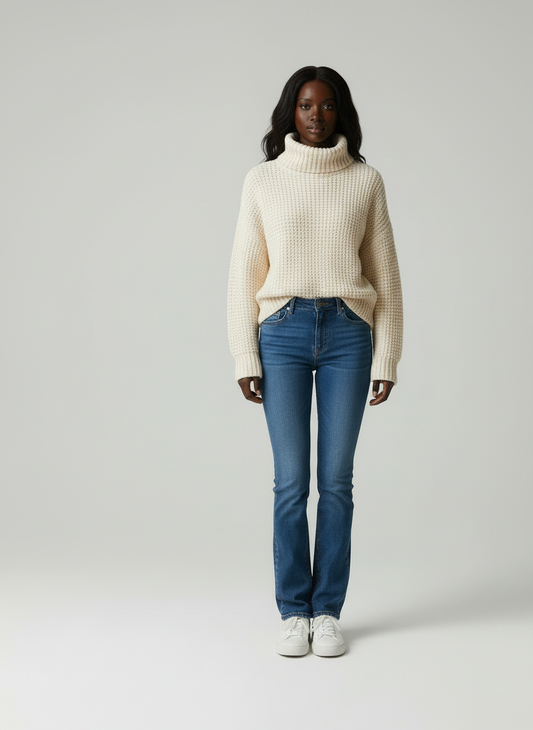 Dames Chunky Trui Gebreide Coltrui Zacht en Warm - StudioMarella