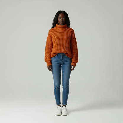 Dames Chunky Trui Gebreide Coltrui Zacht en Warm