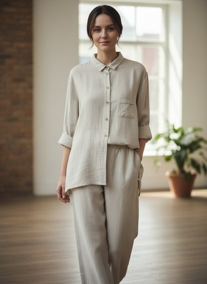 Vrouwen Tuniek Shirt Met Borstzak Relaxt en Comfortabel - StudioMarella