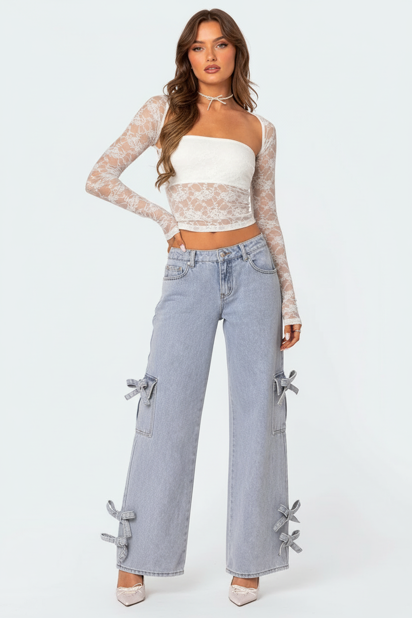 Dames Top Set Kanten Tweedelig Elegant - StudioMarella