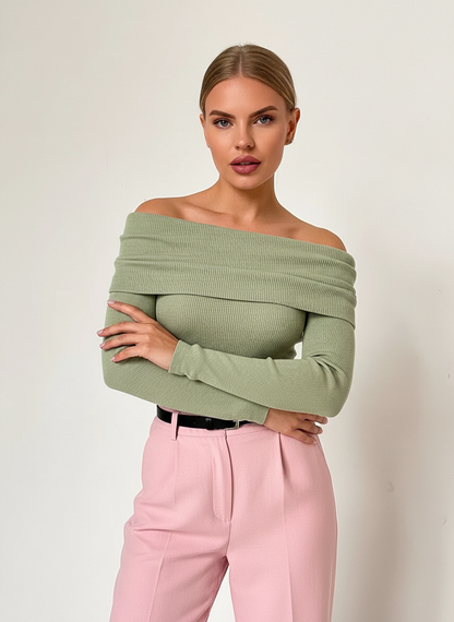 Dames Off-shoulder Top met Drapering voor Vrouw
