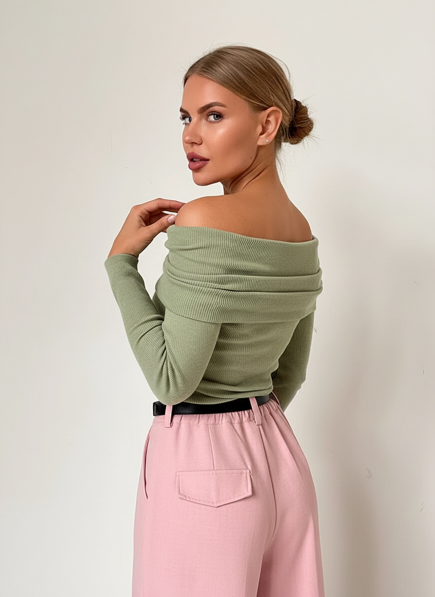 Dames Off-shoulder Top met Drapering voor Vrouw