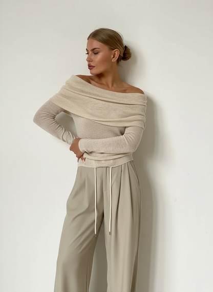 Dames Off-shoulder Top met Drapering voor Vrouw