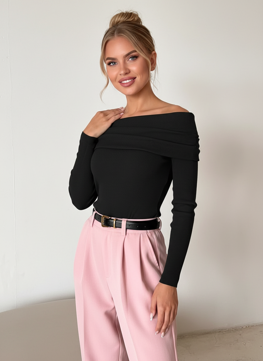 Dames Off-shoulder Top met Drapering voor Vrouw