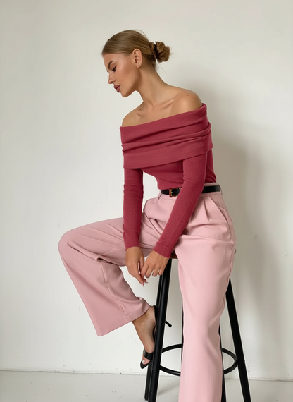 Dames Off-shoulder Top met Drapering voor Vrouw