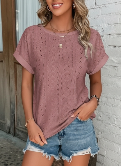 Vrouwelijk T-shirt met Leuke Oogjes