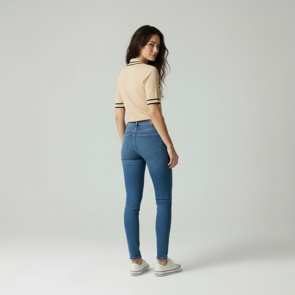 Dames Poloshirt met Contrastkleuren en Klassiek Design