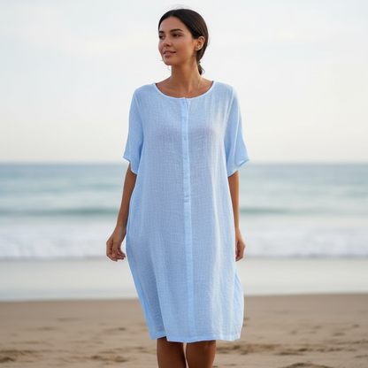 Dames Tuniekshirt Relaxte Pasvorm met Strikdetail