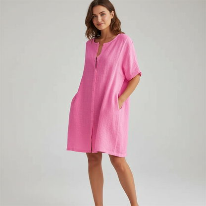 Dames Tuniekshirt Relaxte Pasvorm met Strikdetail