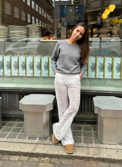 Dames Broek Transparante Bloemenkant Overlay Stijlvol - StudioMarella