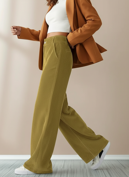 Dames Corduroy Broek Wijd Model Comfortabel