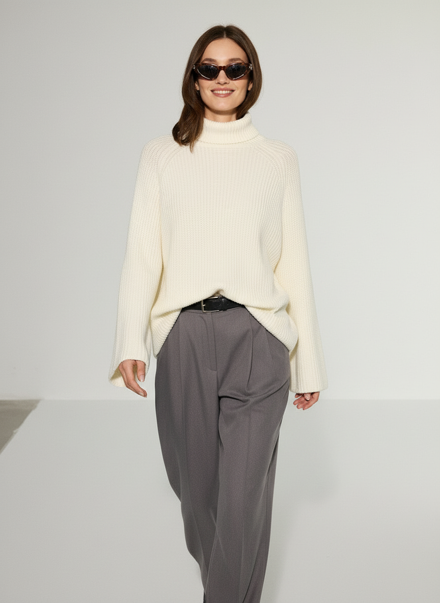 Vrouwen Trui Open Rug Modieuze Colhals