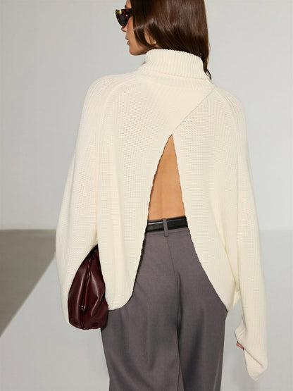Vrouwen Trui Open Rug Modieuze Colhals
