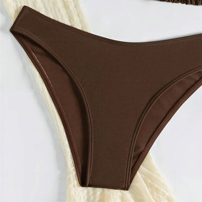 Dames Zwemkleding Set Ruches Doorschijnende Hoes
