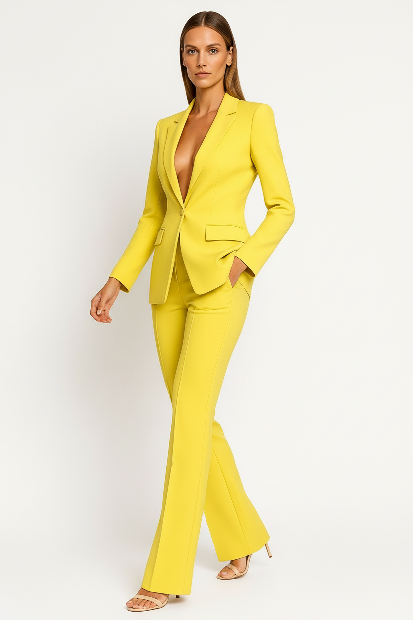 Dames Blazer Pakkenset met Diepe V-hals