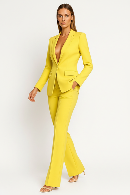 Dames Blazer Pakkenset met Diepe V-hals