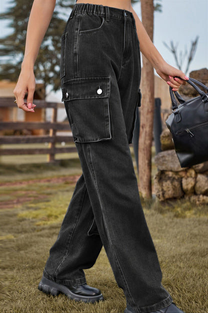 Herense Cargo Broek Met Veel Opslagzakken Corduroy Stof