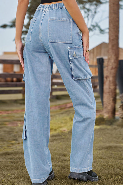 Herense Cargo Broek Met Veel Opslagzakken Corduroy Stof