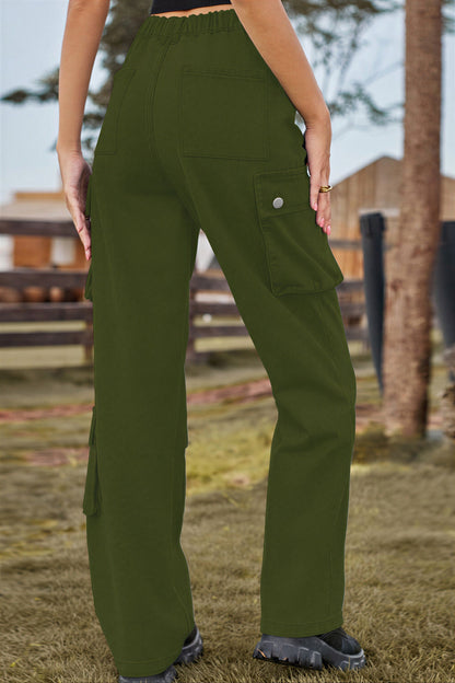Herense Cargo Broek Met Veel Opslagzakken Corduroy Stof