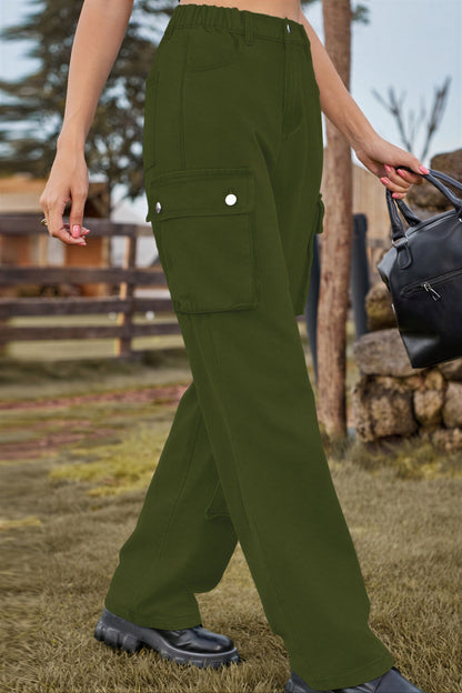 Herense Cargo Broek Met Veel Opslagzakken Corduroy Stof