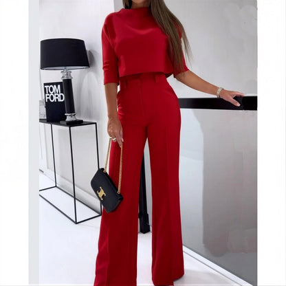 Vrouwen High Waist Broek met Bijpassende Top