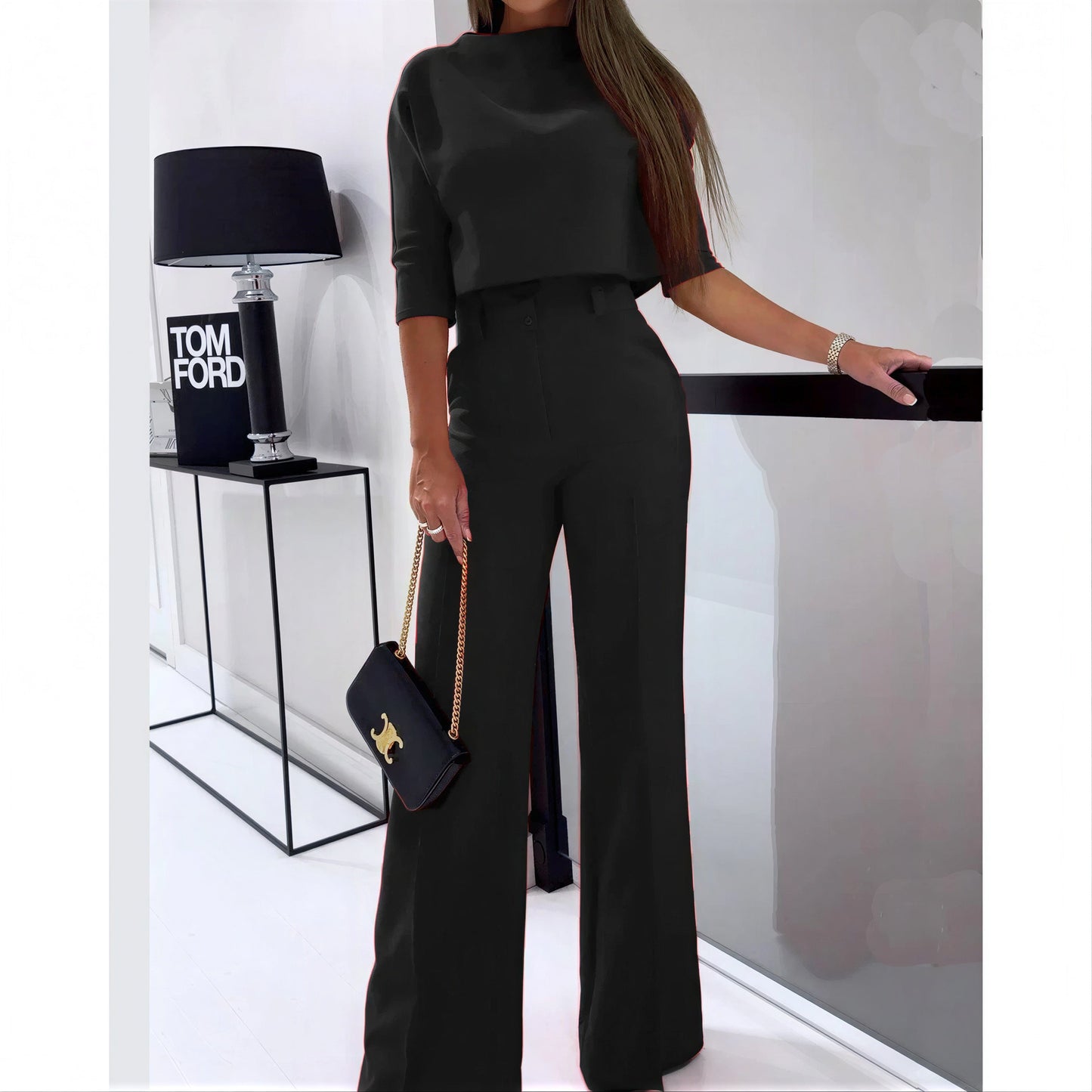 Vrouwen High Waist Broek met Bijpassende Top