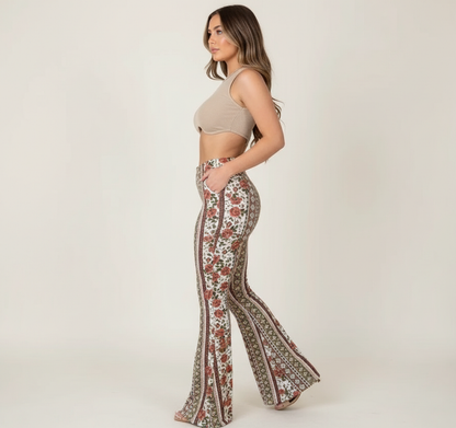 Vrouwelijke Wijdvallende Broek Bohemian Print