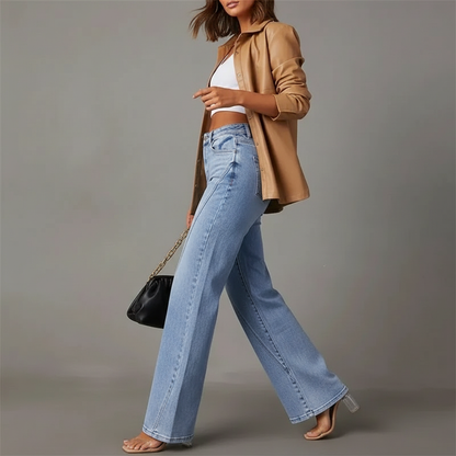 Vrouwen Jeans met Paneeldesign en Stretch