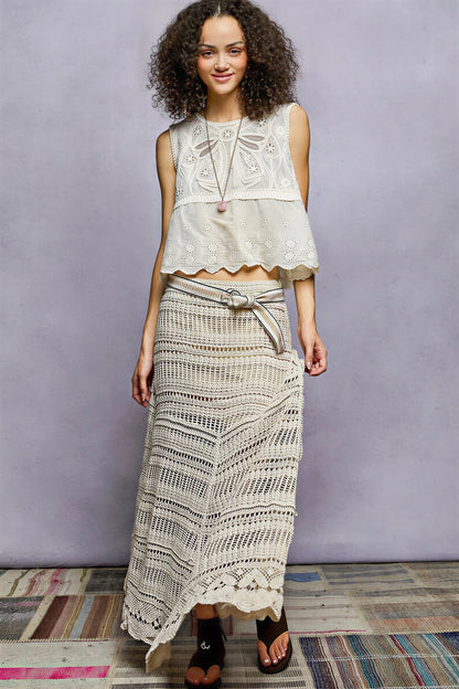Dames Maxi Rok Gedetailleerd Crochet Design - StudioMarella