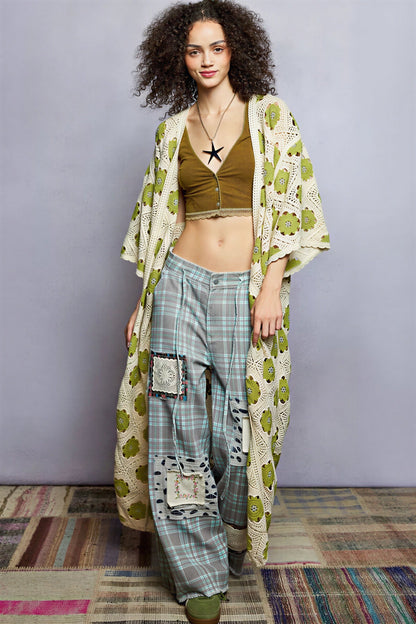 Vrouwelijke Duster Jurk Bohemien Stijl Bloempatroon