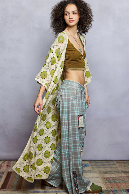 Vrouwelijke Duster Jurk Bohemien Stijl Bloempatroon