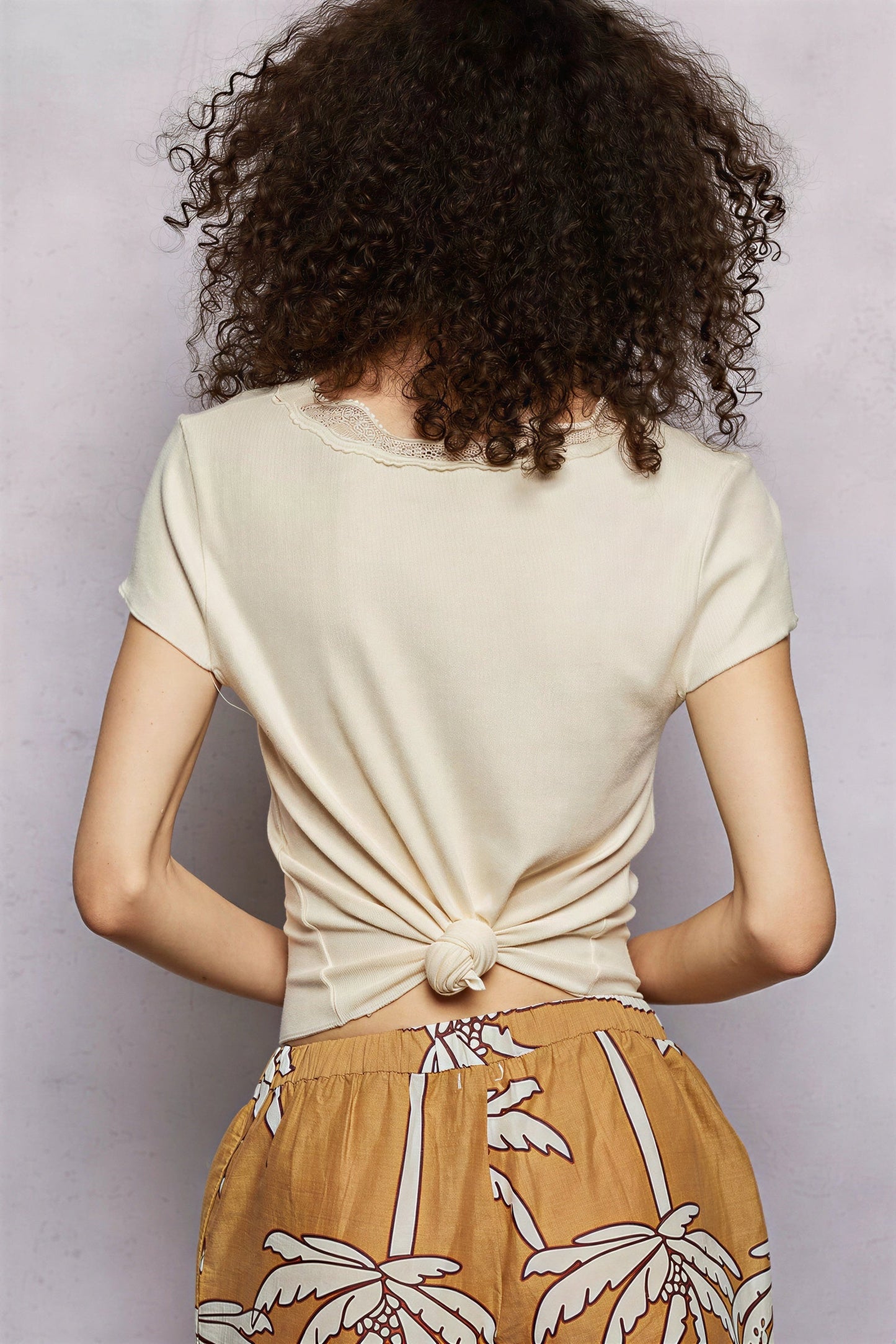 Vrouwen Top Kantrand Halslijn Elegante Blouse