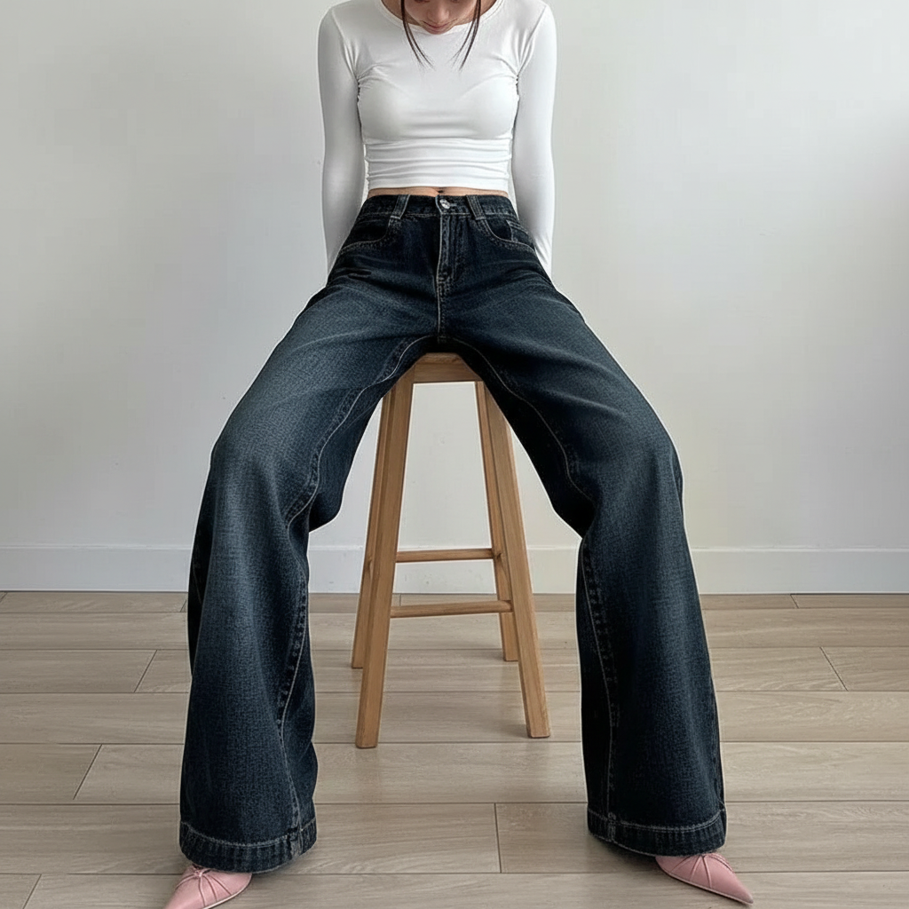 Vrouwelijke Wijdbeense Jeans Dalia Stijl