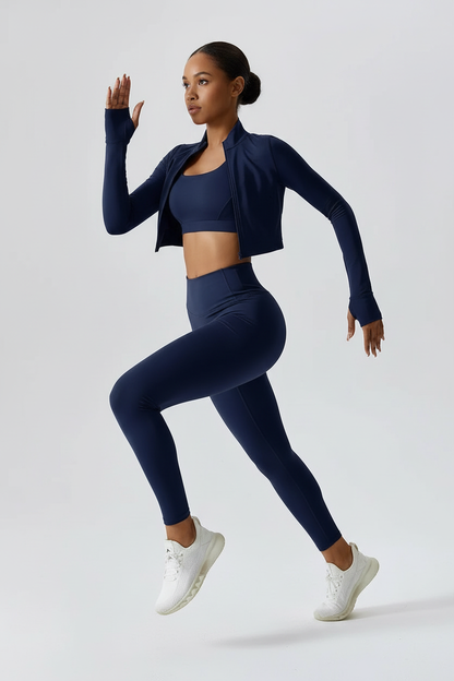 Dames Sportjacket met Thumbhole Manchetten Trainingsset - StudioMarella