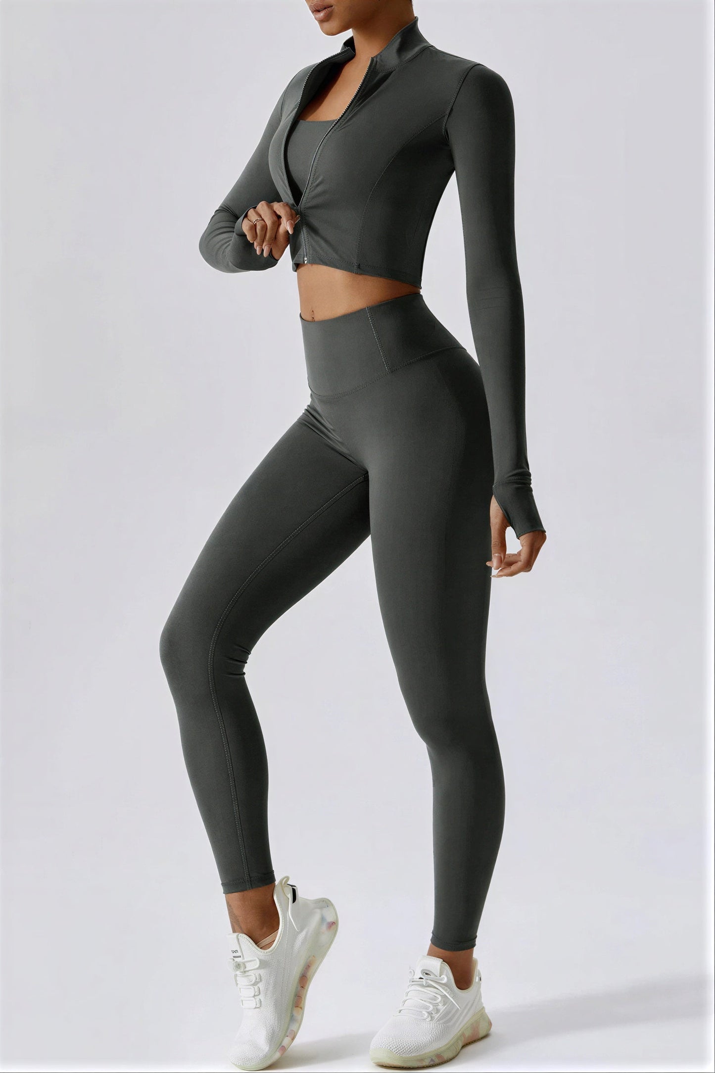 Dames Sportset met Duimgaten op Mouwen