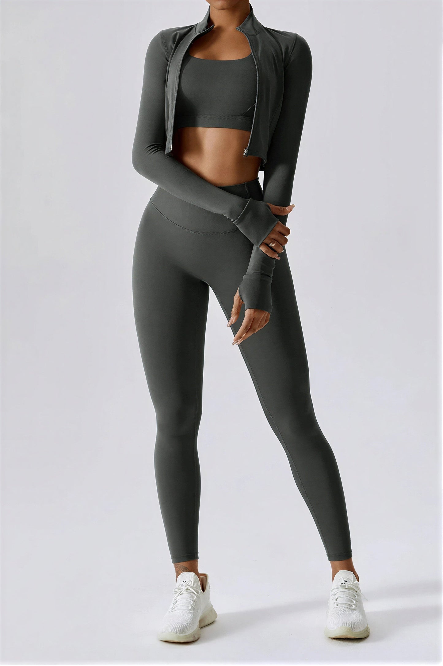 Dames Sportset met Duimgaten op Mouwen