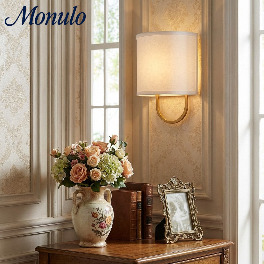 Wandlamp Stoffen Kap – Moderne Slaapkamer Wandverlichting voor Sfeervolle Ambiance