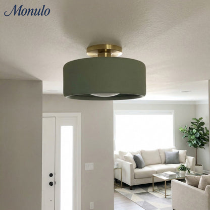 Porseleinen Plafondlamp met Strakke Montage – Moderne Lage Profiellamp Keramiek Opbouwverlichting