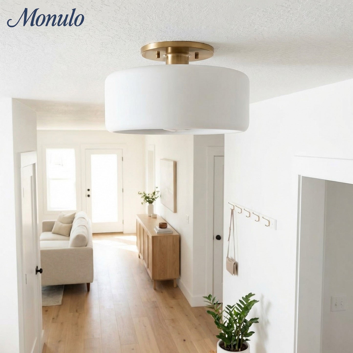 Porseleinen Plafondlamp met Strakke Montage – Moderne Lage Profiellamp Keramiek Opbouwverlichting