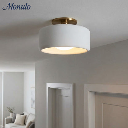 Porseleinen Plafondlamp met Strakke Montage – Moderne Lage Profiellamp Keramiek Opbouwverlichting