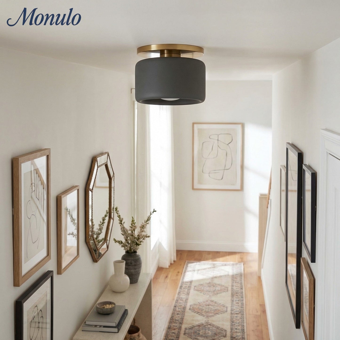Porselein Plafondlamp Rond Modern – Zachte Sfeerverlichting voor Gang Kantoor Keuken