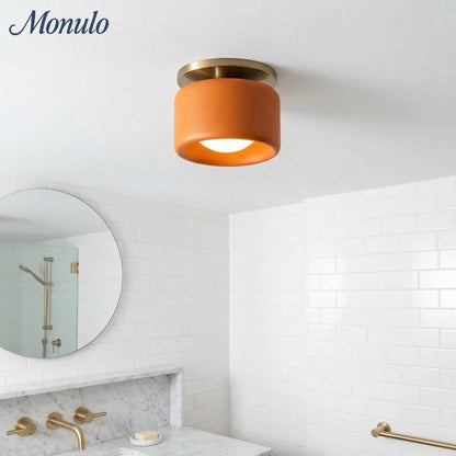 Porseleinen Plafondlamp met Strakke Montage – Moderne Lage Profiellamp Keramiek Opbouwverlichting