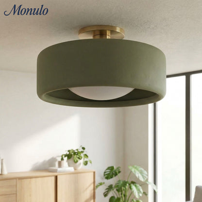 Porseleinen Plafondlamp met Strakke Montage – Moderne Lage Profiellamp Keramiek Opbouwverlichting