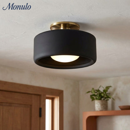 Porseleinen Plafondlamp met Strakke Montage – Moderne Lage Profiellamp Keramiek Opbouwverlichting