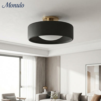 Porseleinen Plafondlamp met Strakke Montage – Moderne Lage Profiellamp Keramiek Opbouwverlichting