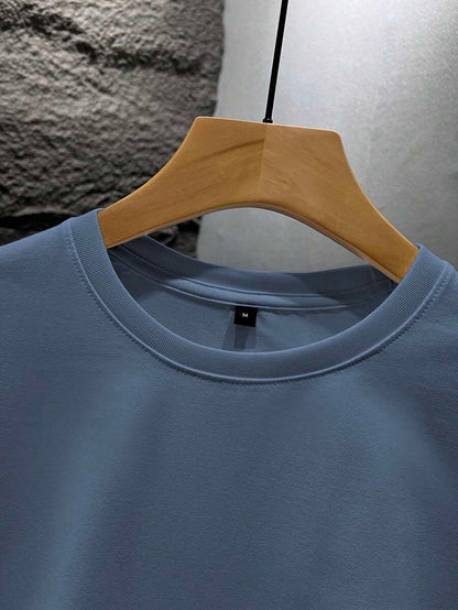 Heren T-shirt Wit met Print Losse Zomerlook