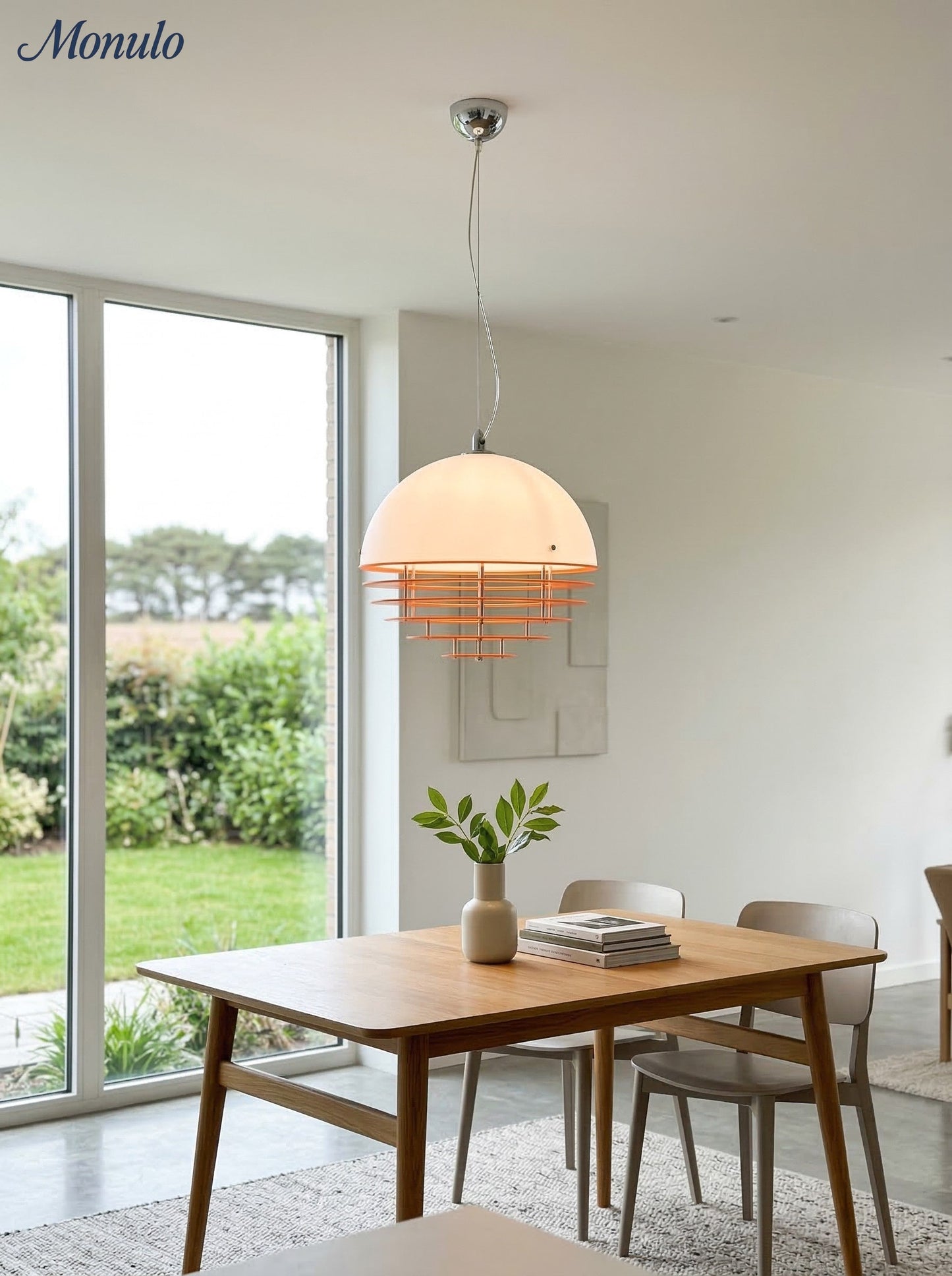 Stijlvolle Hanglamp Bauhaus Design Oranje-Wit Sfeerverlichting voor Moderne Interieurs