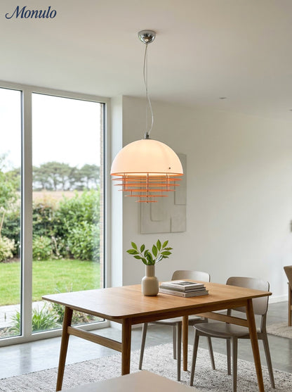 Stijlvolle Hanglamp Bauhaus Design Oranje-Wit Sfeerverlichting voor Moderne Interieurs